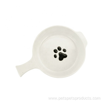 Lovely Fashion Pet Ceramic Dog Bowl with Handle